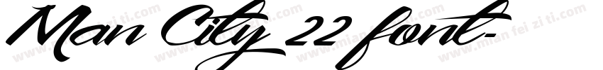 Man City 22 font字体转换